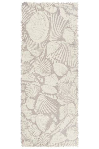 Kaschmirschal Seaside Grey – bedruckt, 100 % Cashmere | PURSCHOEN