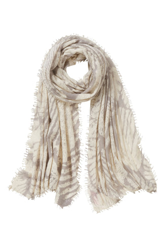 Kaschmirschal Seaside Grey – bedruckt, 100 % Cashmere | PURSCHOEN