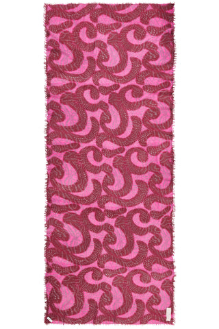 Kaschmirschal Sprinkle Bordo Pink – bedruckt, 100 % Cashmere | PURSCHOEN