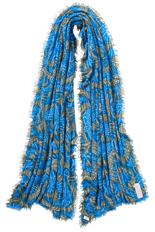 Kaschmirschal Sprinkle Swimming Pool Mili – bedruckt, 100 % Cashmere | PURSCHOEN
