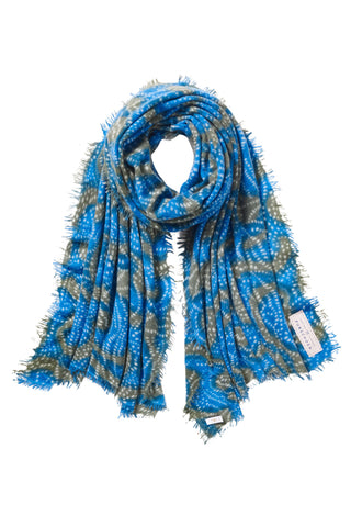Kaschmirschal Sprinkle Swimming Pool Mili – bedruckt, 100 % Cashmere | PURSCHOEN