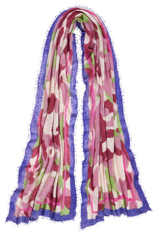 Kaschmirschal Bubble Blueberry Beere – bedruckt, 100 % Cashmere | PURSCHOEN