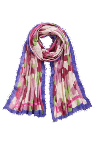 Kaschmirschal Bubble Blueberry Beere – bedruckt, 100 % Cashmere | PURSCHOEN