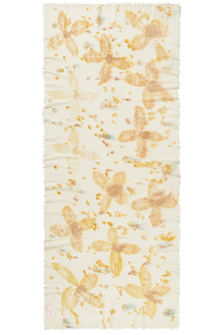 Kaschmirschal Garden of Nepal Natural – bedruckt, 100 % Cashmere | PURSCHOEN