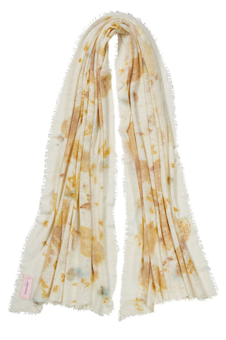 Kaschmirschal Garden of Nepal Natural – bedruckt, 100 % Cashmere | PURSCHOEN