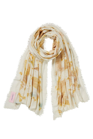 Kaschmirschal Garden of Nepal Natural – bedruckt, 100 % Cashmere | PURSCHOEN