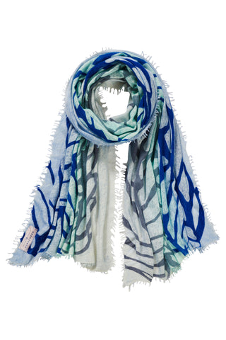 Kaschmirschal Coolgarden Cote D´Azur – bedruckt, 100 % Cashmere | PURSCHOEN