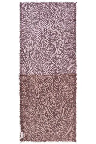 Kaschmirschal Leafgarden Multi Nougat Dark – bedruckt, 100 % Cashmere | PURSCHOEN