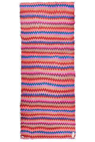 Kaschmirschal Chevron Red Kiesel – bedruckt, 100 % Cashmere | PURSCHOEN
