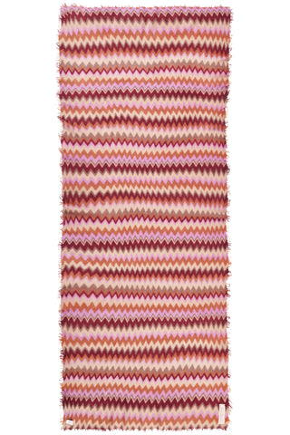 Kaschmirschal Chevron Bordo Camel Classic – bedruckt, 100 % Cashmere | PURSCHOEN