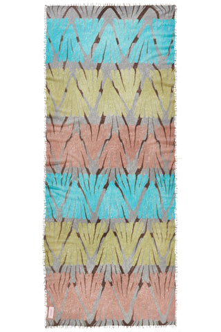 Kaschmirschal Maya Wasser – bedruckt, 100 % Cashmere | PURSCHOEN