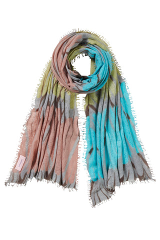 Kaschmirschal Maya Wasser – bedruckt, 100 % Cashmere | PURSCHOEN