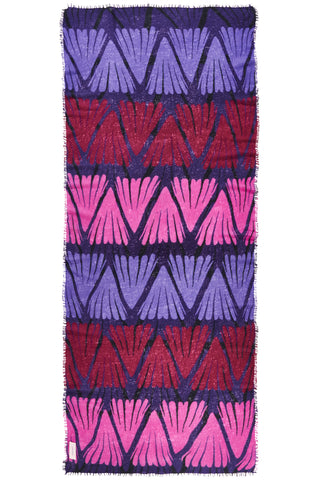 Kaschmirschal Maya Blackberry – bedruckt, 100 % Cashmere | PURSCHOEN