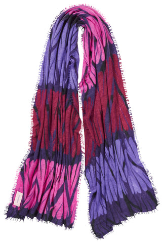 Kaschmirschal Maya Blackberry – bedruckt, 100 % Cashmere | PURSCHOEN
