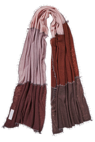 Kaschmirschal Miss Patch Chocolate – Patchwork-Design, 100 % Cashmere | PURSCHOEN