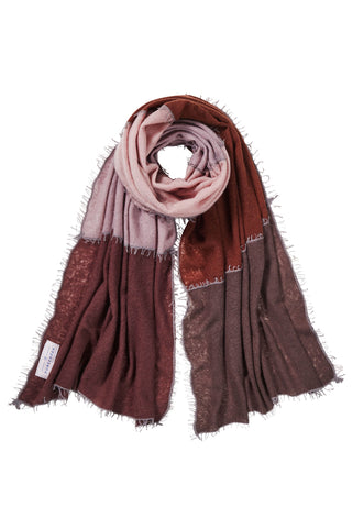 Kaschmirschal Miss Patch Chocolate – Patchwork-Design, 100 % Cashmere | PURSCHOEN