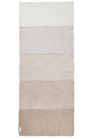 Kaschmirschal Miss Patch Kiesel – Patchwork-Design, 100 % Cashmere | PURSCHOEN