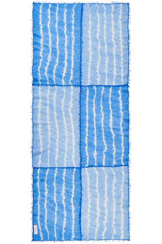 Kaschmirschal Miss Patch Java Sky Blue – Patchwork-Design, 100 % Cashmere | PURSCHOEN