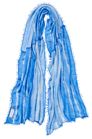 Kaschmirschal Miss Patch Java Sky Blue – Patchwork-Design, 100 % Cashmere | PURSCHOEN