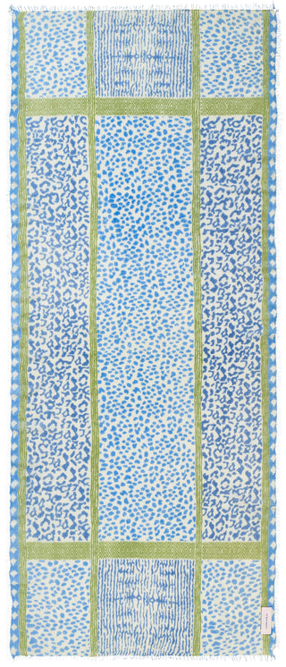 Kaschmirschal Savanne Multi Bleu – bedruckt, 100 % Cashmere | PURSCHOEN