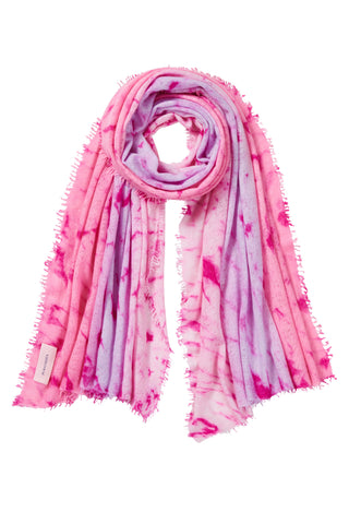 Kaschmirschal Space Tiger Pink – bedruckt, 100 % Cashmere | PURSCHOEN