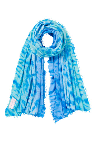 Kaschmirschal Space Tiger Swimming Pool – bedruckt, 100 % Cashmere | PURSCHOEN