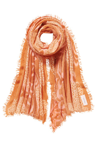 Kaschmirschal Bengal Tiger Deep Rose – bedruckt, 100 % Cashmere | PURSCHOEN