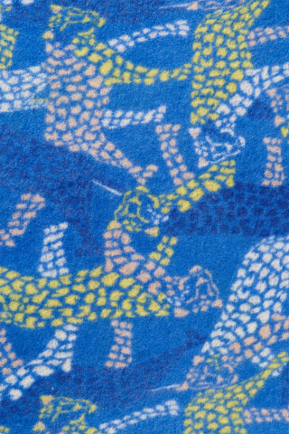 Kaschmirschal Leo Team Blue – bedruckt, 100 % Cashmere | PURSCHOEN