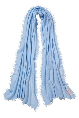 Kaschmirschal Bleu – einfarbig, 100 % Cashmere | PURSCHOEN