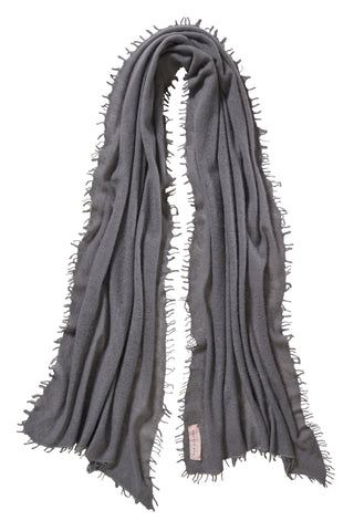 Kaschmirschal Stone Grey – einfarbig, 100 % Cashmere | PURSCHOEN