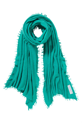 Kaschmirschal Aquamarin – einfarbig, 100 % Cashmere | PURSCHOEN