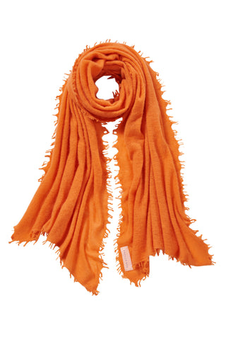 Kaschmirschal Orange – einfarbig, 100 % Cashmere | PURSCHOEN