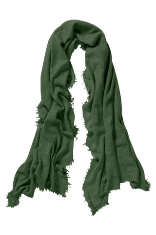 Kaschmirschal Green Dark – einfarbig, 100 % Cashmere | PURSCHOEN