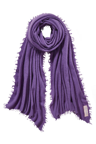 Kaschmirschal Violett – einfarbig, 100 % Cashmere | PURSCHOEN
