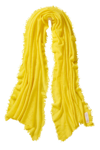 Kaschmirschal Zitrone – einfarbig, 100 % Cashmere | PURSCHOEN