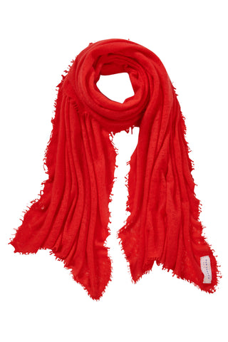 Kaschmirschal Chili Red – einfarbig, 100 % Cashmere | PURSCHOEN
