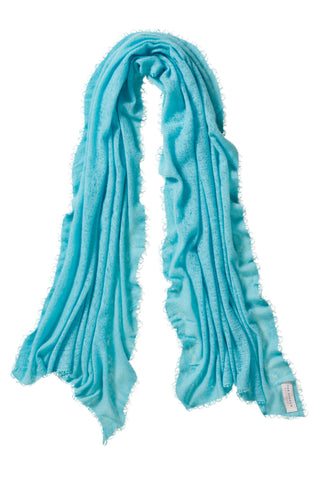 Kaschmirschal Wasser – einfarbig, 100 % Cashmere | PURSCHOEN