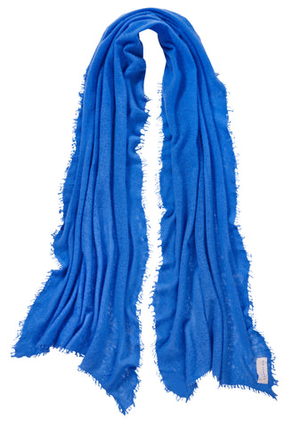 Kaschmirschal Atlantikblau – einfarbig, 100 % Cashmere | PURSCHOEN