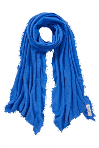 Kaschmirschal Atlantikblau – einfarbig, 100 % Cashmere | PURSCHOEN