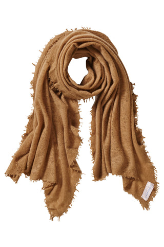 Kaschmirschal Cappuccino – einfarbig, 100 % Cashmere | PURSCHOEN
