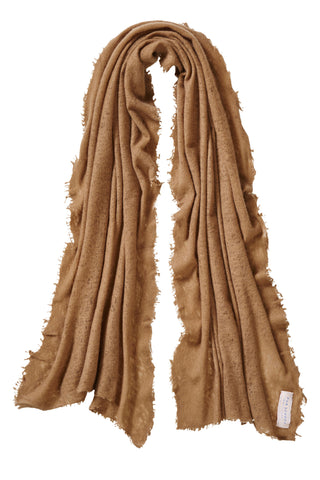Kaschmirschal Camel II – einfarbig, 100 % Cashmere | PURSCHOEN