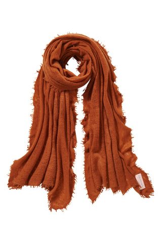 Kaschmirschal Cognac – einfarbig, 100 % Cashmere | PURSCHOEN
