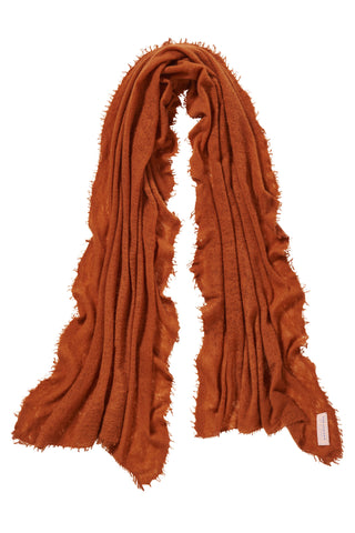 Kaschmirschal Cognac – einfarbig, 100 % Cashmere | PURSCHOEN