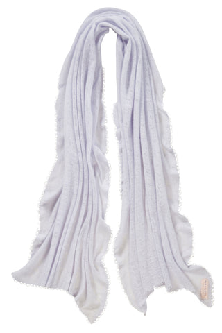 Kaschmirschal Eisblau – einfarbig, 100 % Cashmere | PURSCHOEN