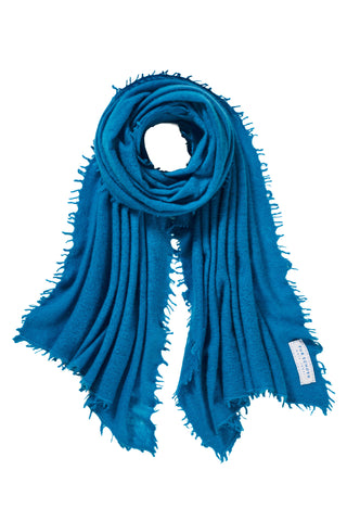 Kaschmirschal Petrol – einfarbig, 100 % Cashmere | PURSCHOEN