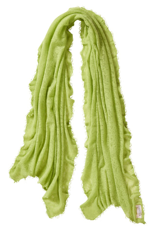Kaschmirschal Mai Grün – einfarbig, 100 % Cashmere | PURSCHOEN