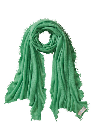 Kaschmirschal Gras Grün – einfarbig, 100 % Cashmere | PURSCHOEN