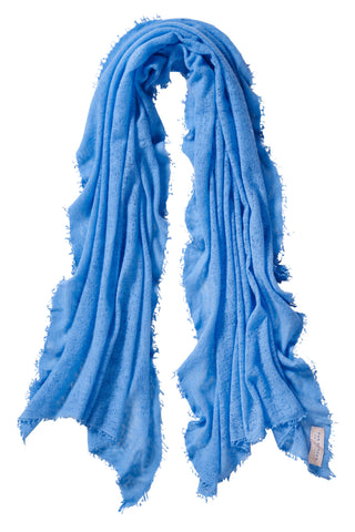 Kaschmirschal Sky Blue – einfarbig, 100 % Cashmere | PURSCHOEN