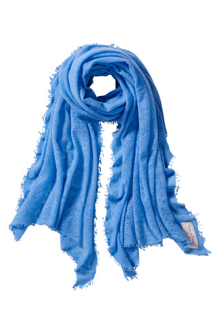 Kaschmirschal Sky Blue – einfarbig, 100 % Cashmere | PURSCHOEN