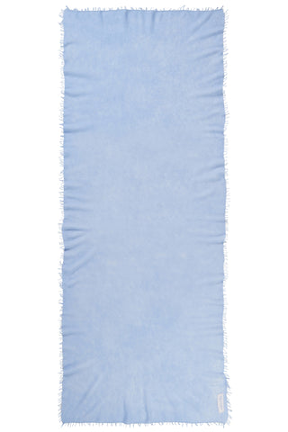 Kaschmirschal Puder Blau – einfarbig, 100 % Cashmere | PURSCHOEN